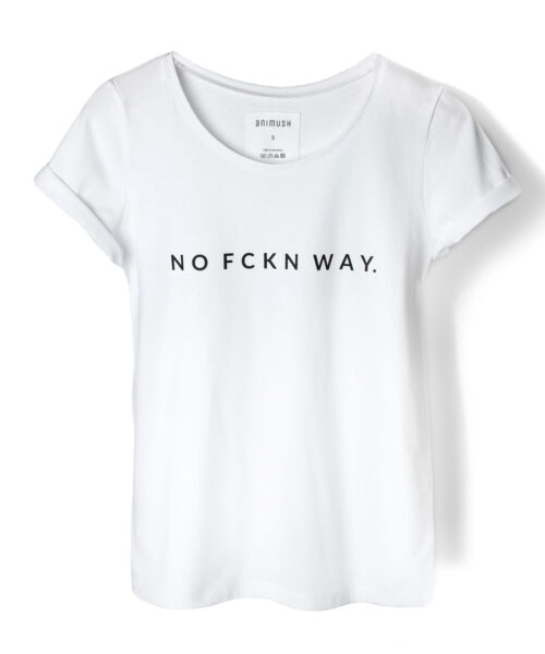 animush t-shirt z nadrukiem NO FCKN WAY
