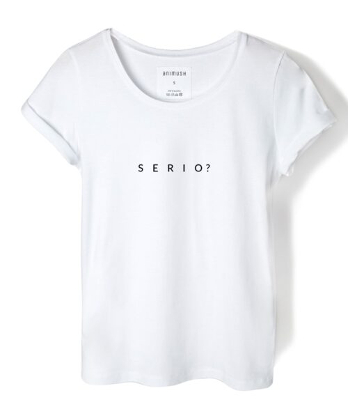 animush t-shirt biały z nadrukiem serio