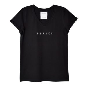 animush t-shirt czarny z nadrukiem serio