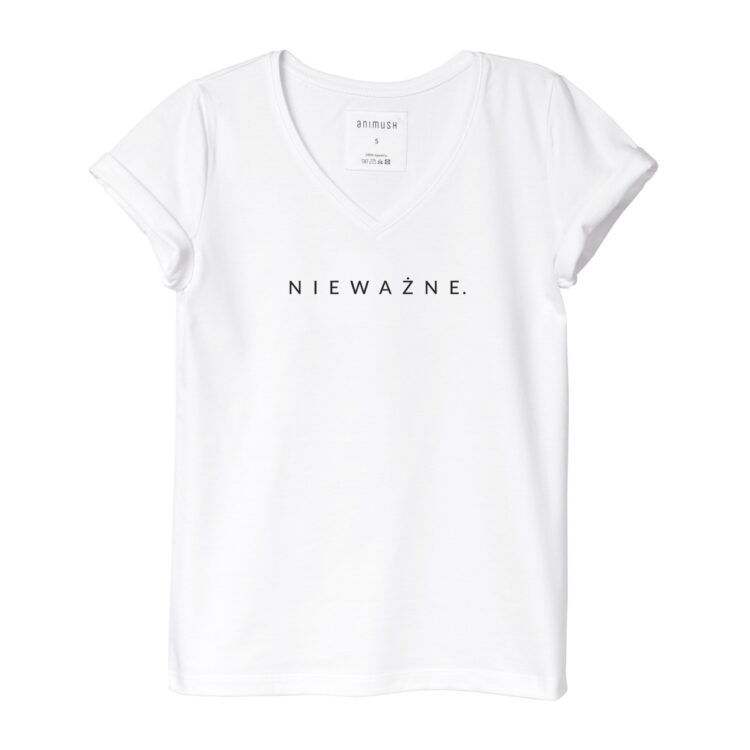 animush t-shirt biały z nadrukiem nieważne