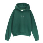 Bluza hoodie zielona butelkowa nie