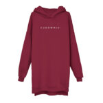 animush bluza long bordowa cudownie