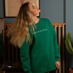 animush bluza oversize zielona naturalnie