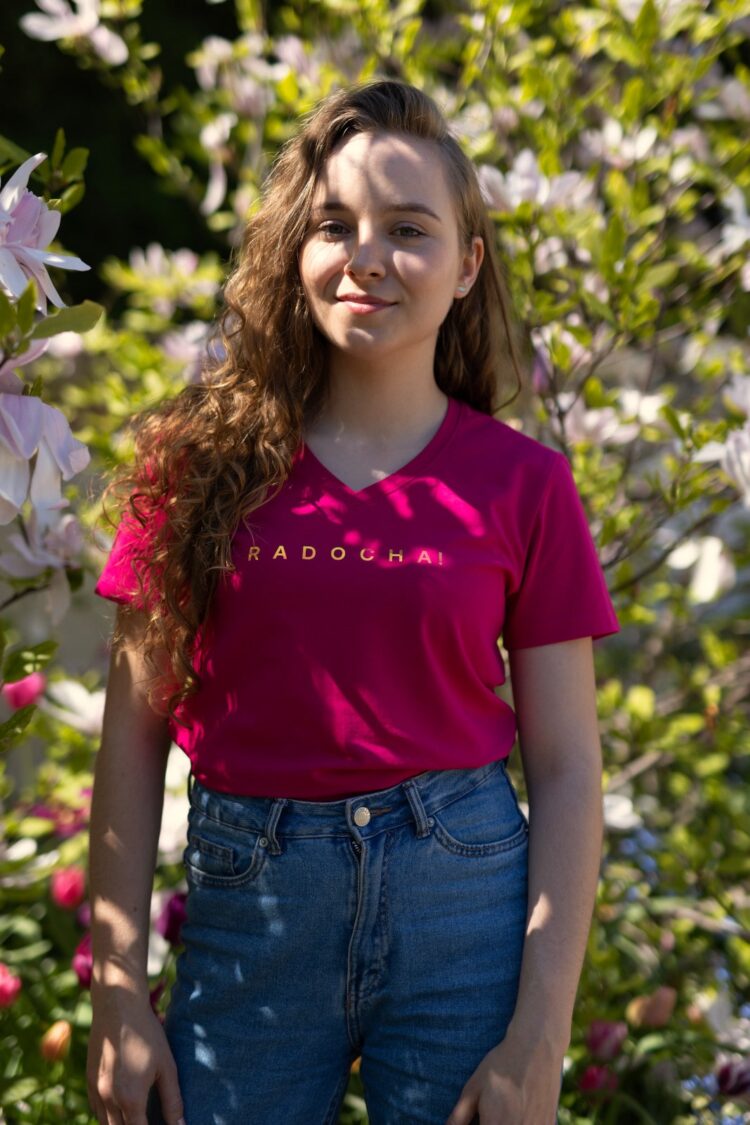 animush t-shirt oversize amarantowy radocha