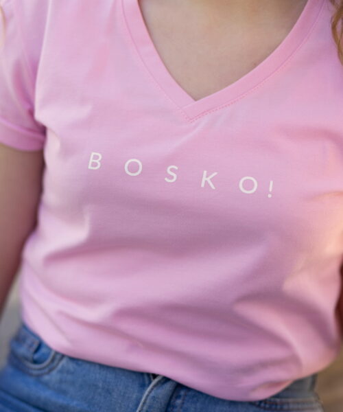 animush t-shirt oversize jasny różowy bosko