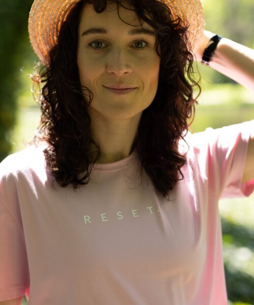 animush t-shirt oversize jasny różowy reset