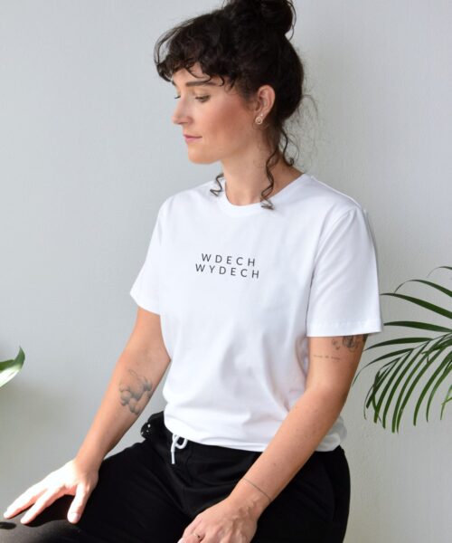 ANIMUSH T-SHIRT OVERSIZE BIAŁY WDECH WYDECH