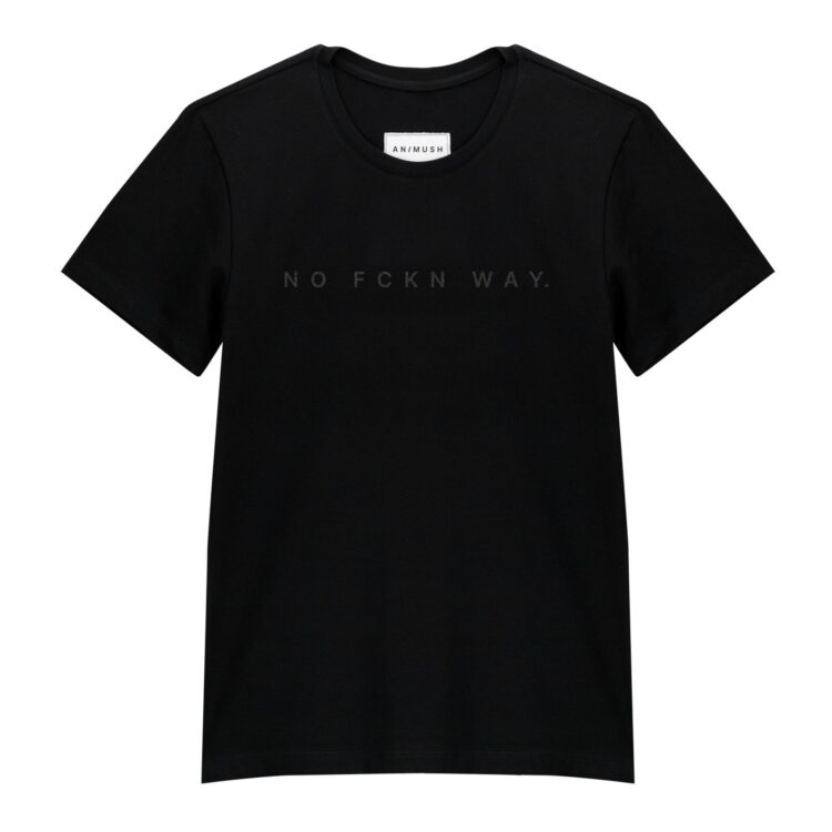 animush t-shirt oversize czarny no fckn way