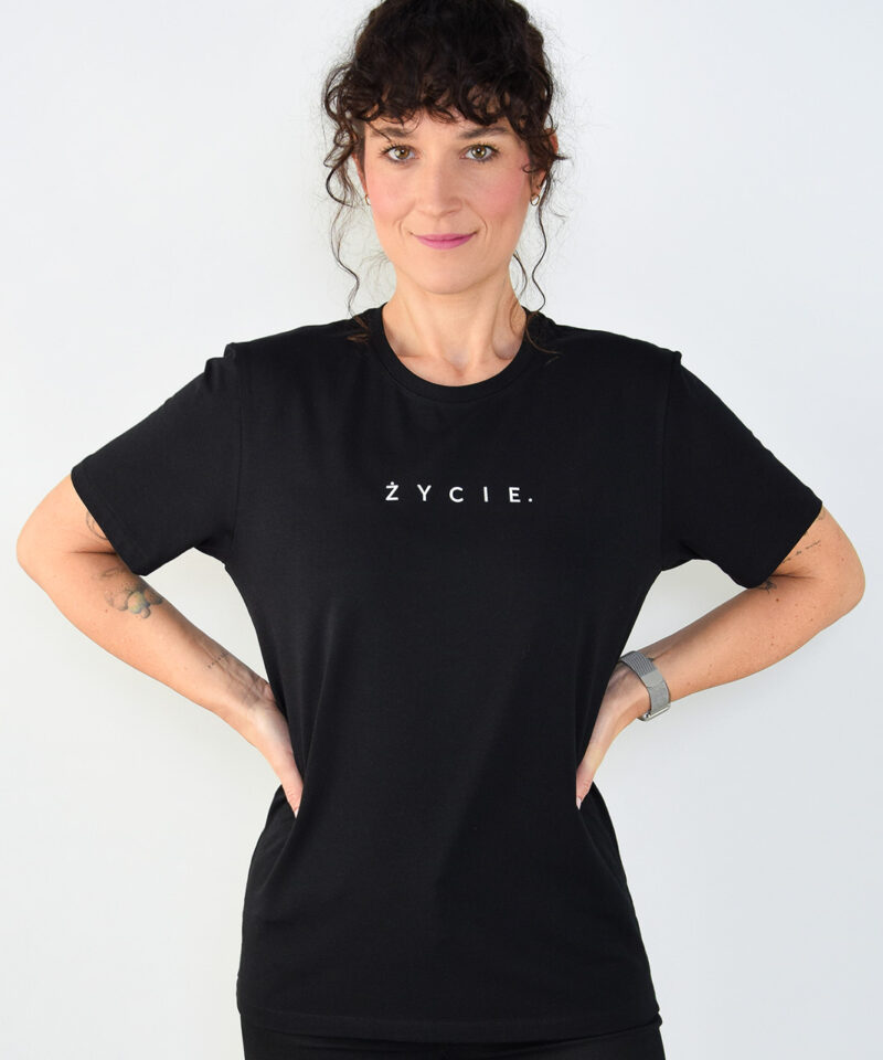 animush t-shirt oversize czarny życie