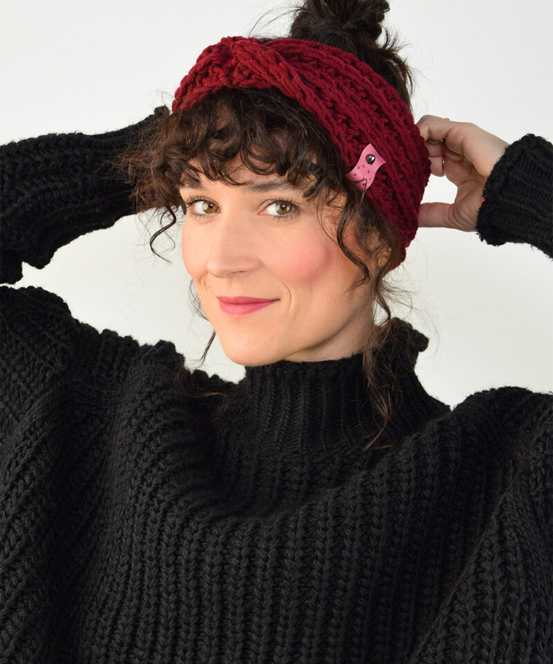 animush opaska bordowa