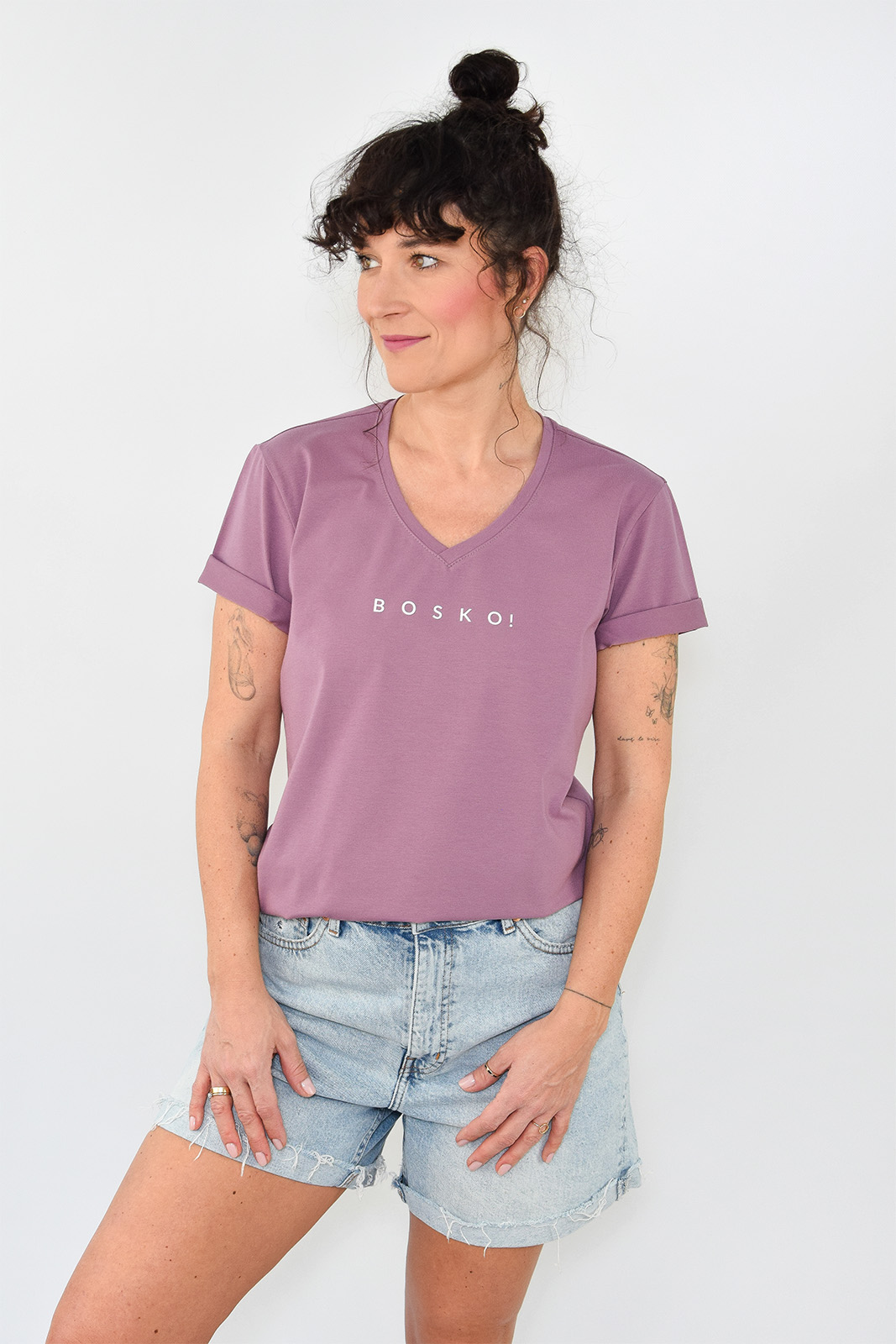 animush t-shirt oversize wrzosowy bosko