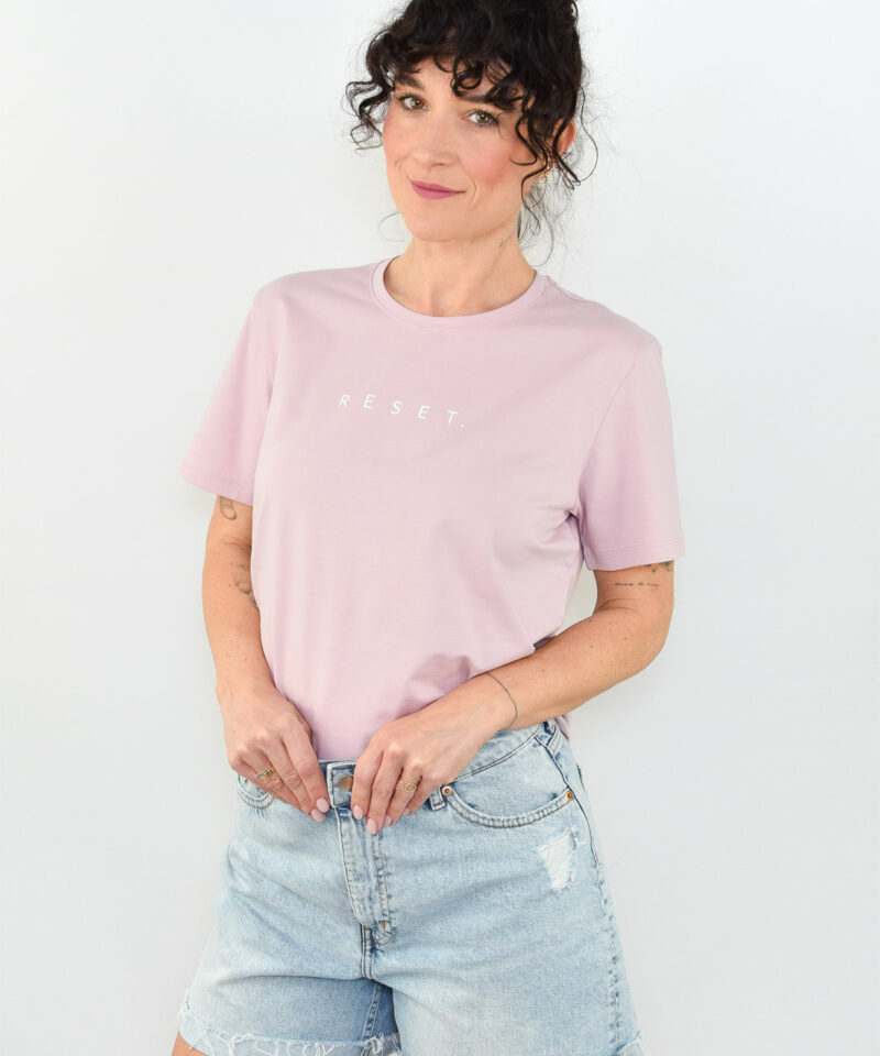 animush t-shirt oversize pudrowy róż reset