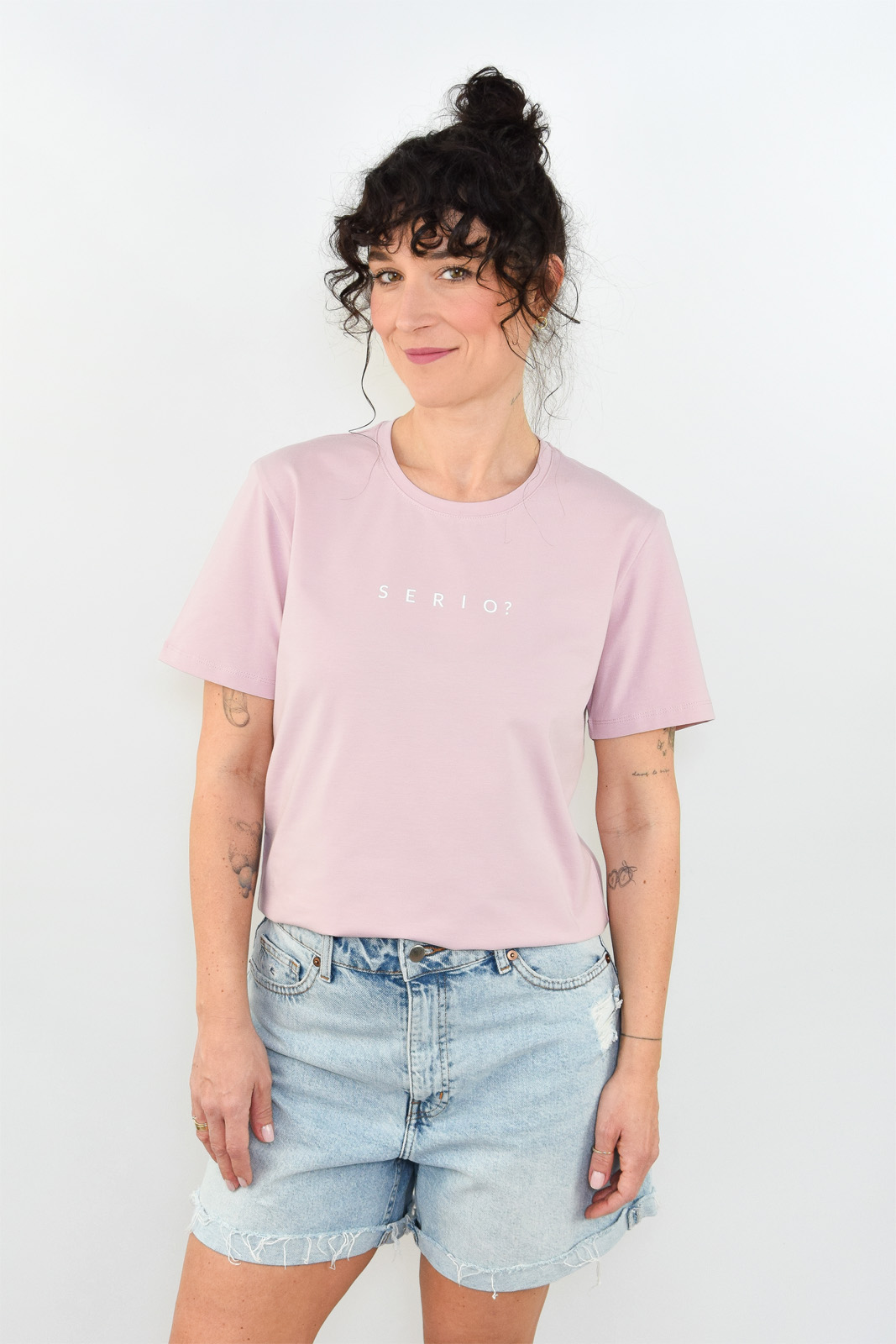 animush t-shirt oversize pudrowy róż serio