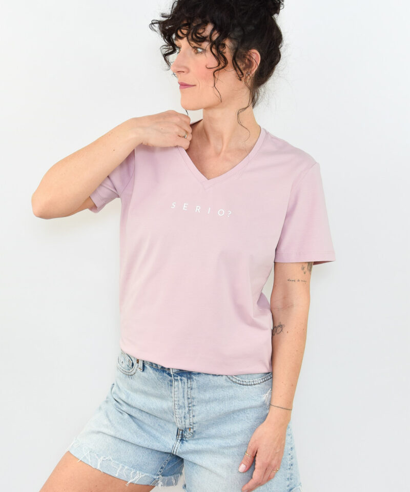 animush t-shirt oversize pudrowy róż serio