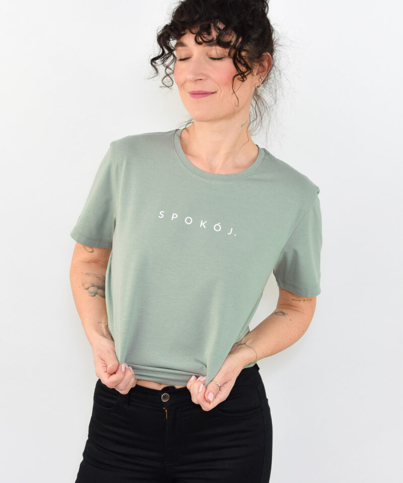 animush t-shirt oversize szałwiowy spokój