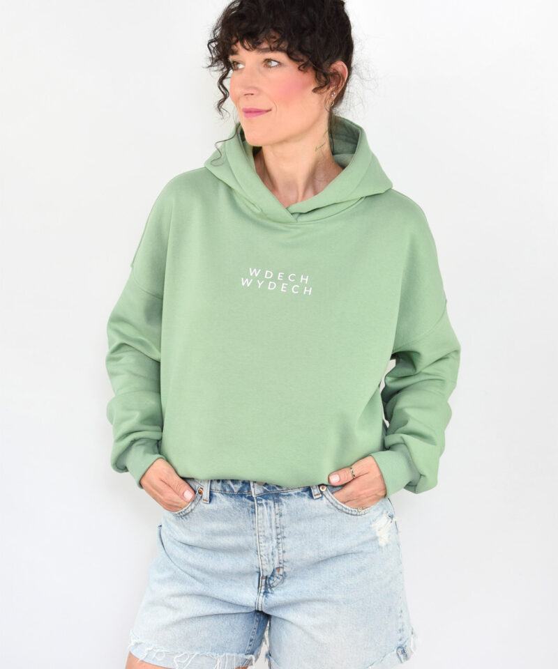 animush bluza hoodie szałwiowa wdech wydech