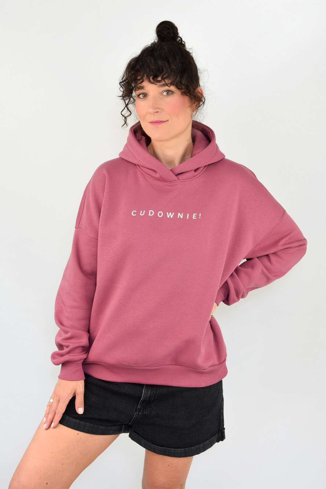 animush bluza hoodie wrzosowa cudownie