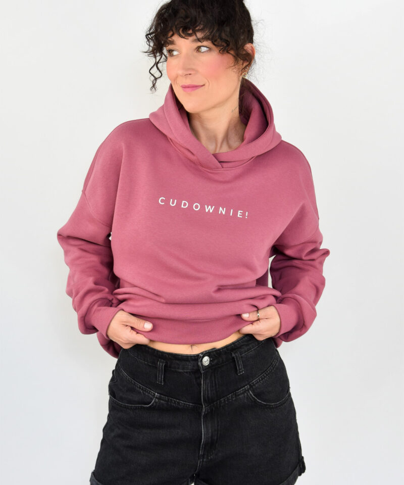 animush bluza hoodie wrzosowa cudownie