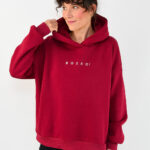 animush bluza hoodie bordowa bosko