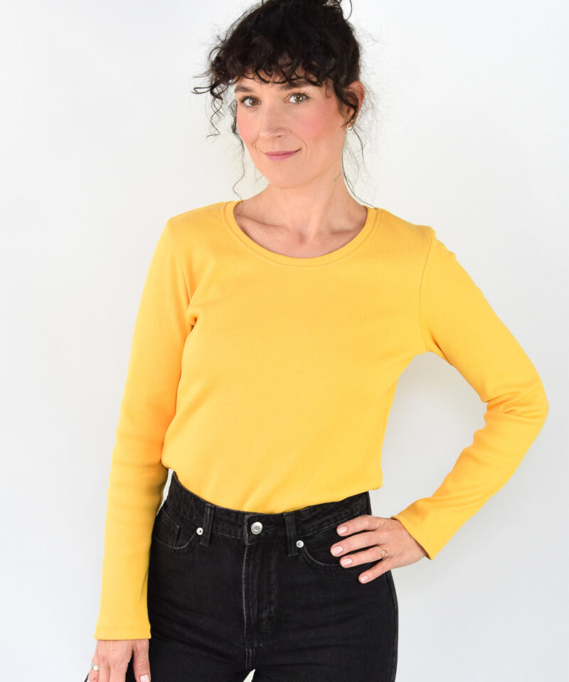 animush longsleeve prążek mango