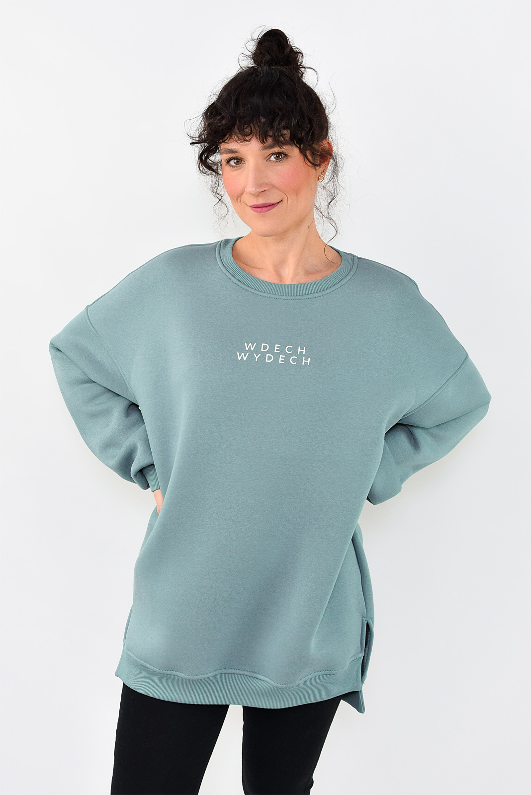 animush bluza oversize miętowa wdech wydech