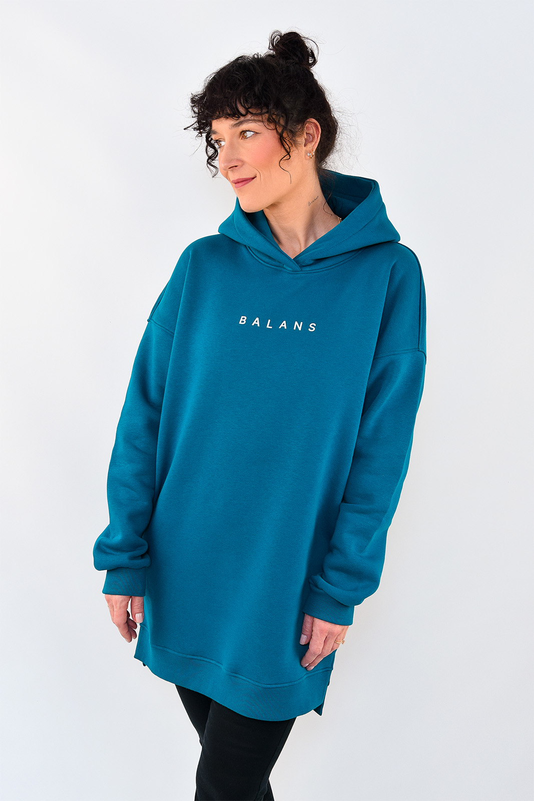 animush bluza long szafir balans