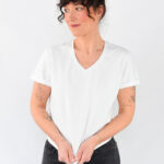 animush t-shirt regular biały gładki