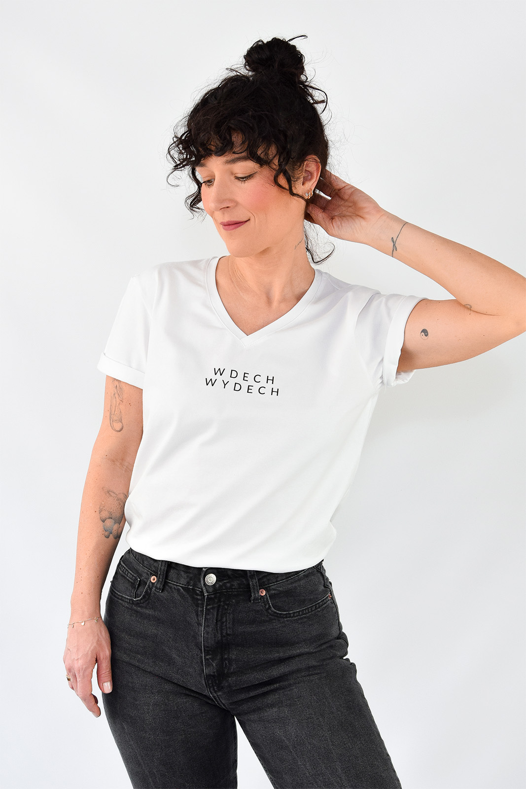 animush t-shirt regular biały wdech wydech