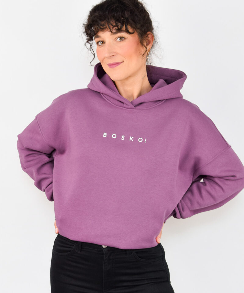 animush bluza hoodie śliwkowa bosko