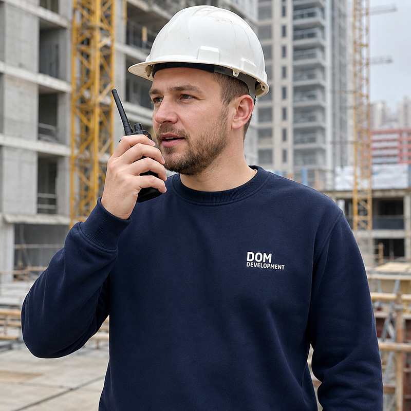 animush merch dla firm realizacje Dom Development bluza