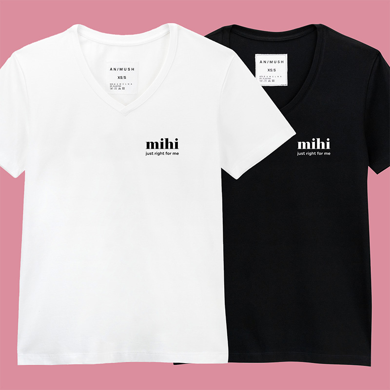 animush merch dla firm realizacje Mihi tshirt