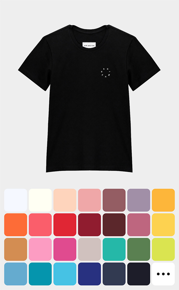 animush merch dla firm tshirt kolory