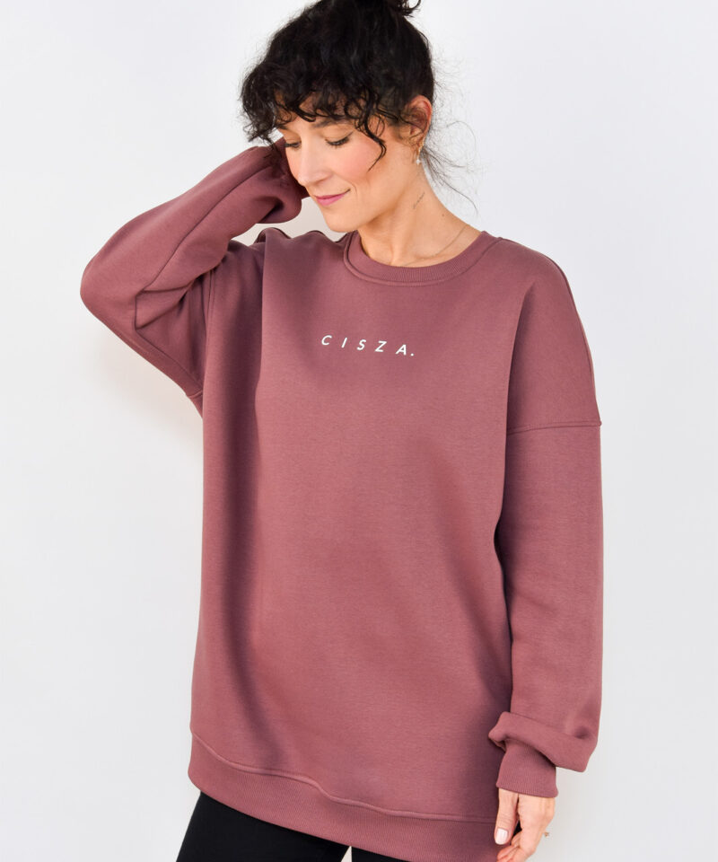 animush bluza damska oversize rose brown cisza